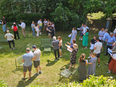 Teachers At A Festival Of Geography Event On The Terrace