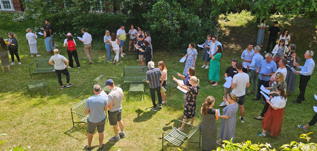 Teachers At A Festival Of Geography Event On The Terrace