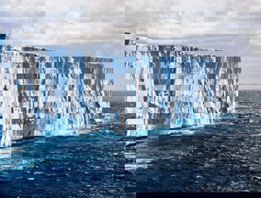A tabular iceberg in Antarctica