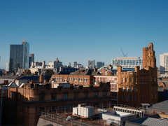 Manchester skyline with historic buildings in view