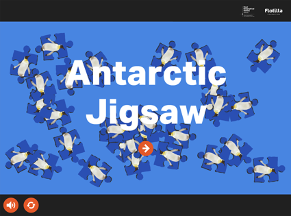 Antarctic jigsaw interactive screenshot