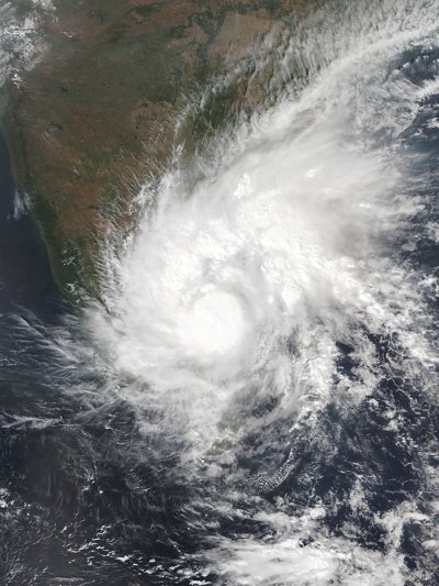 Cyclone Nivar from space