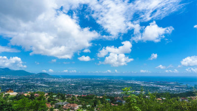 View from Red Hills Road, Kingston, Jamaica.