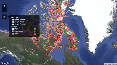 Mapping Inuit trails.
