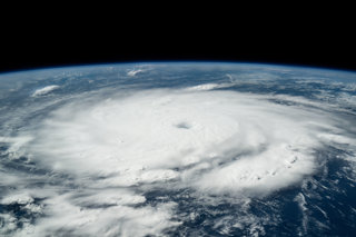 Figure 3: Satellite image of Hurricane Beryl as a category 4 storm off the coast of Grenada 1st July 2024 © NASA Johnson Flickr