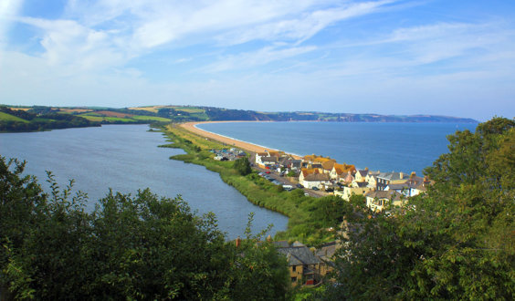 Looking down Slapton Sands beach.
