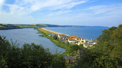 Looking down Slapton Sands beach.