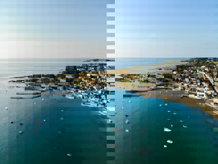 The town of Swanage by the sea