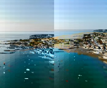 The town of Swanage by the sea