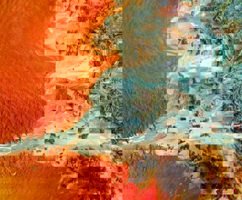 Remote sensing image of a mountain