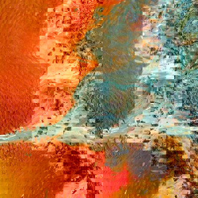 Remote sensing image of a mountain