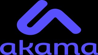 The word 'Akama' in blue text on a black background.