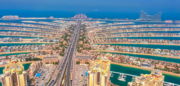 an aerial view of the city of abura
