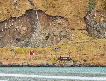 Mass movement of a hillside.