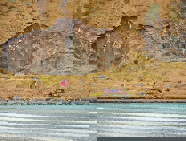 Mass movement of a hillside