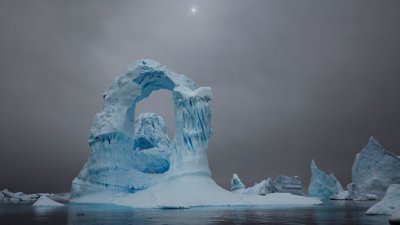 Dramatic Arctic landscape shot.
