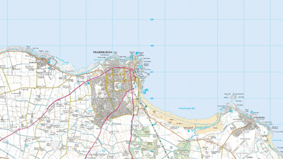 An Ordnance Survey map showing Fraserburgh