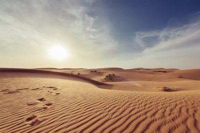 sand dunes in a hot desert