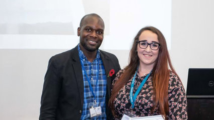 The winner of the Rex Walford Award in 2019 receiving her certificate.