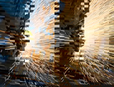 Sparks coming from machinery
