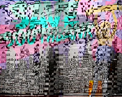 Graffiti that reads 'Save Southbank'