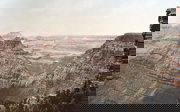 Old photograph from 1898 showing the Grand Canyon from a viewpoint in Arizona.