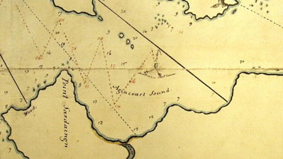 Old map showing the Agincourt Sound.