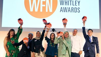 Whitley Award winners on stage.