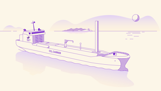 Figure 1 an illustration of a Northern Lights carrier transporting CO₂