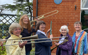 Susan Smith and four others with instruments.