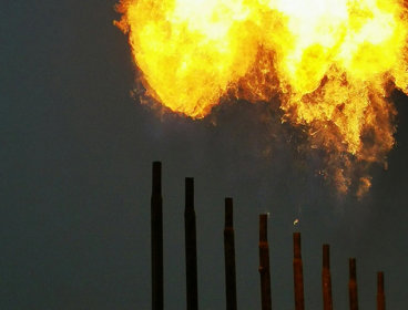 Oil pipes and flames