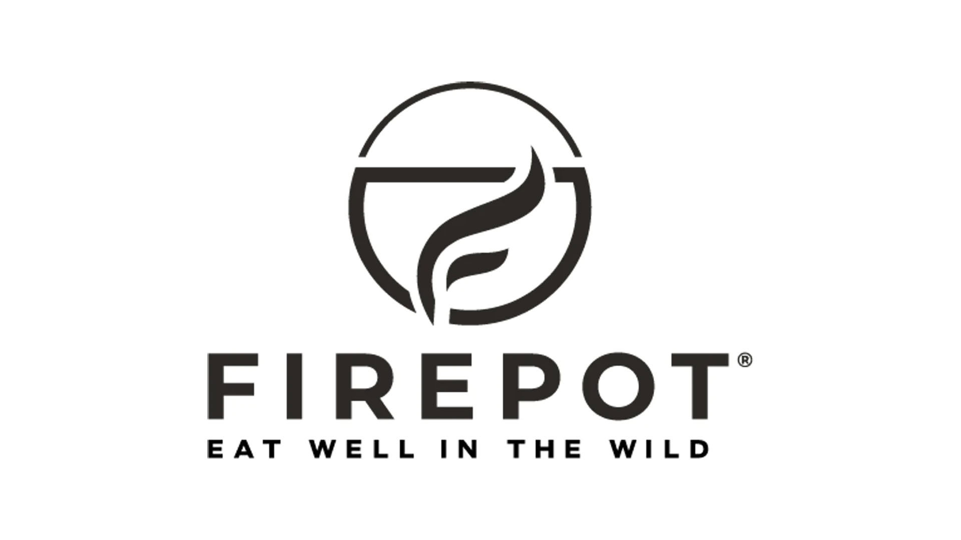 Logo that reads Firepot and with the subtitle Eat well in the wild.