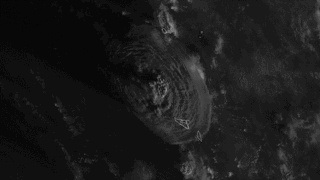 Satellite imagery of eruption
