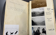 A photo of Jean Carter's mountaineering log book.