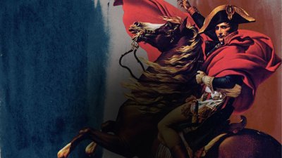 Napoleon on a horse.