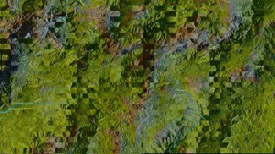 3D areial map view green