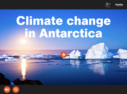 Climate change in Antarctica interactive screenshot