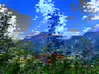 A view over hills in Bolivia