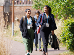 Delegates walking at annual conference in Birmingham.
