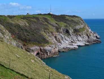 Cliffs at the coastline of Berry Head.