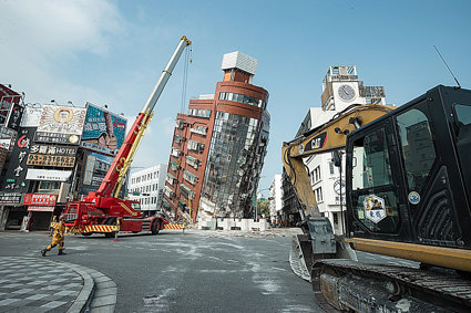 The ‘Uranus’ building in Hualien City. One of the few buildings to be destroyed from the earthquake.