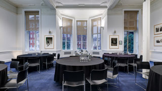 The education centre set-up in cabaret style seating. 