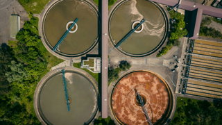 Figure 1: Sewage works viewed from above