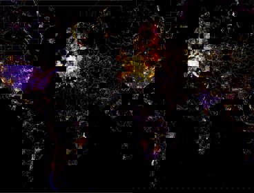 Map of the world showing where edits to OpenStreetMap have been made from.