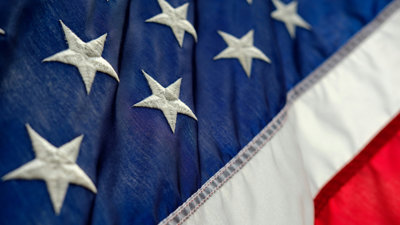 American flag.