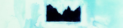 Abstract water colour painting in blue.,