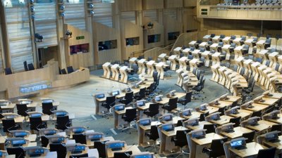 Empty international conference room.