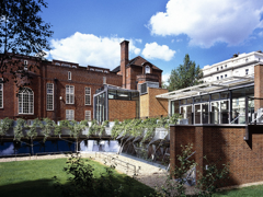 Society garden and building photographed from outside