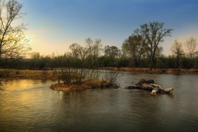 Flooding in a rural area