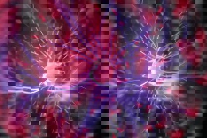 Purple and pink plasma ball